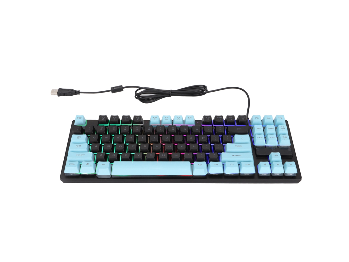 Baoj-2026teclado Mecânico Com Disparo Sensível Leve Portátil 87 Teclas Para Pc Desktop Laptop Preto Azul