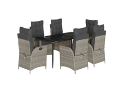 Garden Dining Set, Garden Dining Sets Vidaxl Cinzeto Rattan / Vime (160 X 80 X 74 Cm)