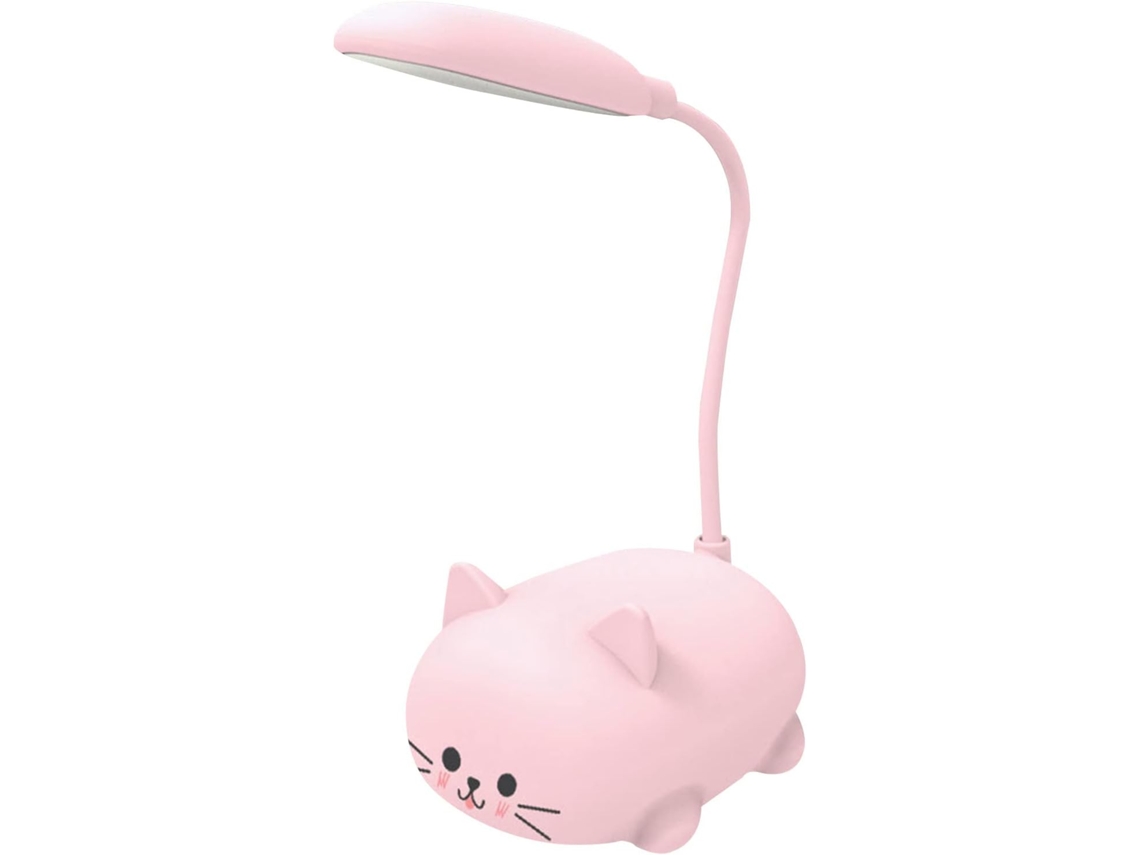 Luminária Usb Em Formato De Gato, Luminária De Leitura Em Abs Com Proteção Para Os Olhos, Luminária De Cabeceira