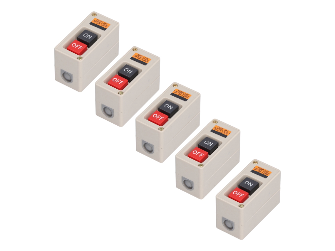 Laxiscreed Interruptor De Botão 380v Trifásico 15a Para Controlo De Energia Elétrica