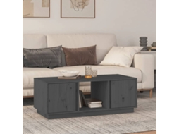 Vidaxl Mesa De Centro 110x50x40 Cm Madeira De Pinho Maciça Cinzento