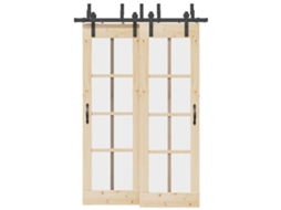 Vidaxl Kit De Ferragens Para Porta Deslizante 152,5 Cm Aço Preto