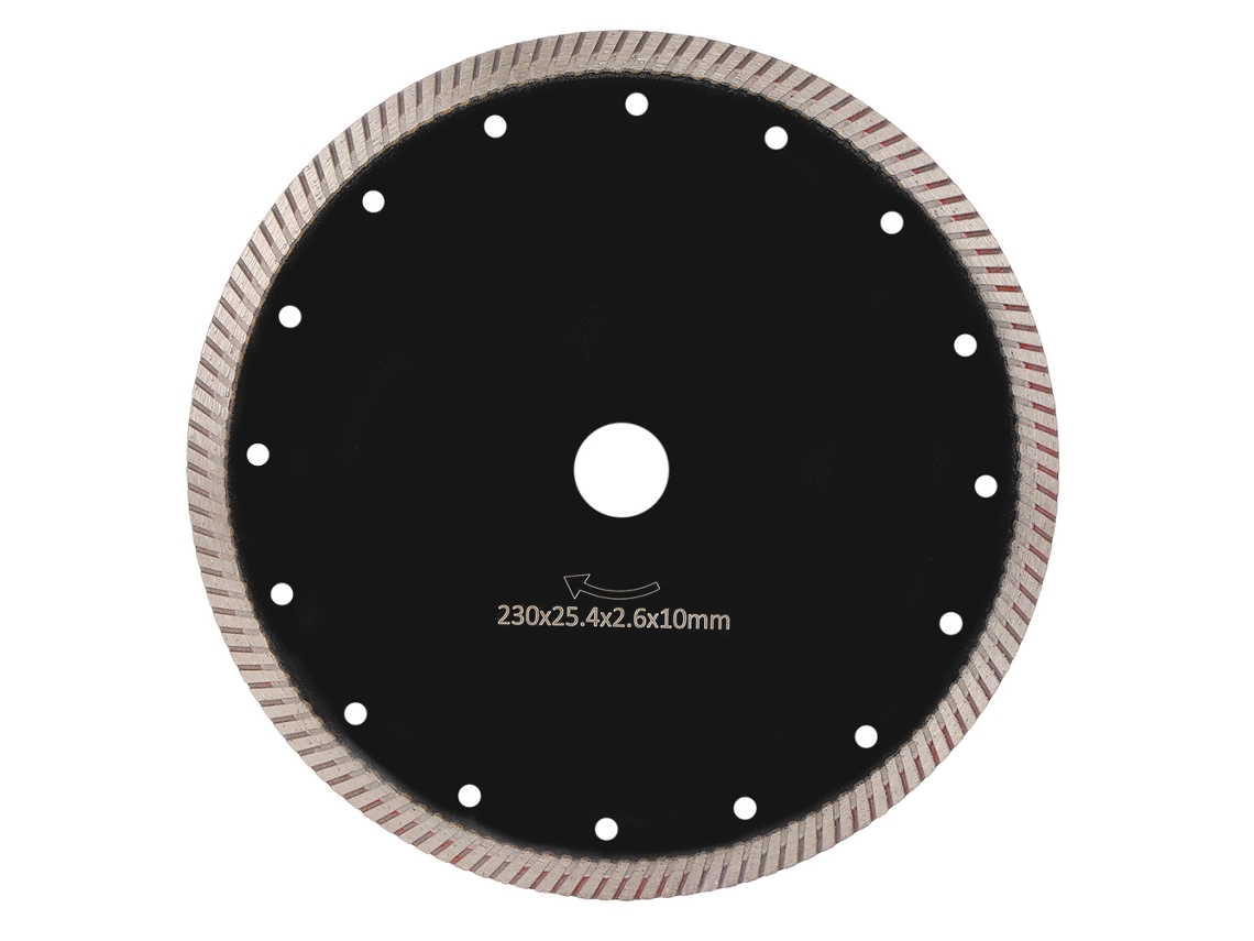 Disco de corte diamantado para serra circular, roda preta multifuncional para concreto, granito e mármore, 230 mm