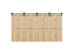 Vidaxl Kit De Ferragens Para Porta Deslizante 400 Cm Aço Preto