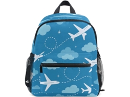 Mochilas Infantis Wudan Com Estampa De Avião Azul Para Parques De Diversões Infantis.