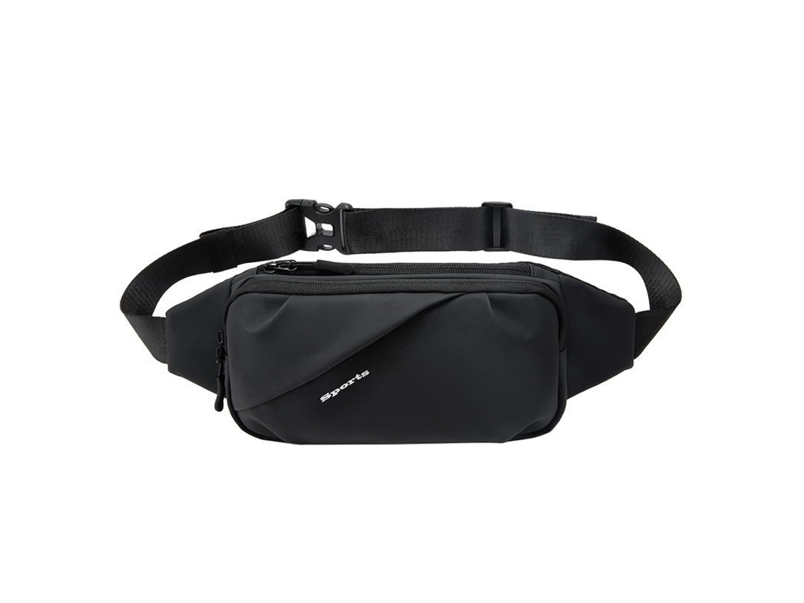 Bolsa Bandolera com 4 Bolsos, Resistente à Água, Preto (S/MARCA)