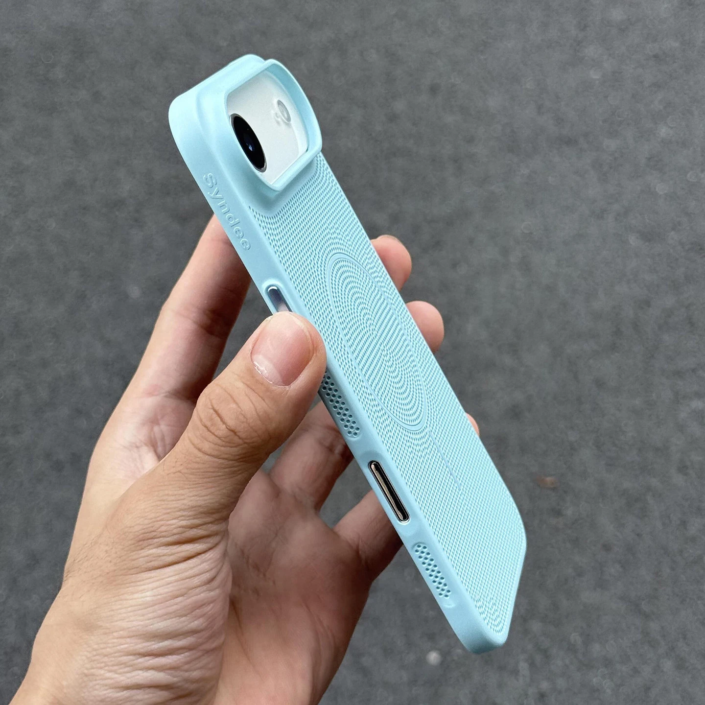 (azul Iphone 14 Pro) Capa Protetora Magnética Com Orifícios De Ventilação, Rígida E Ultrafina.