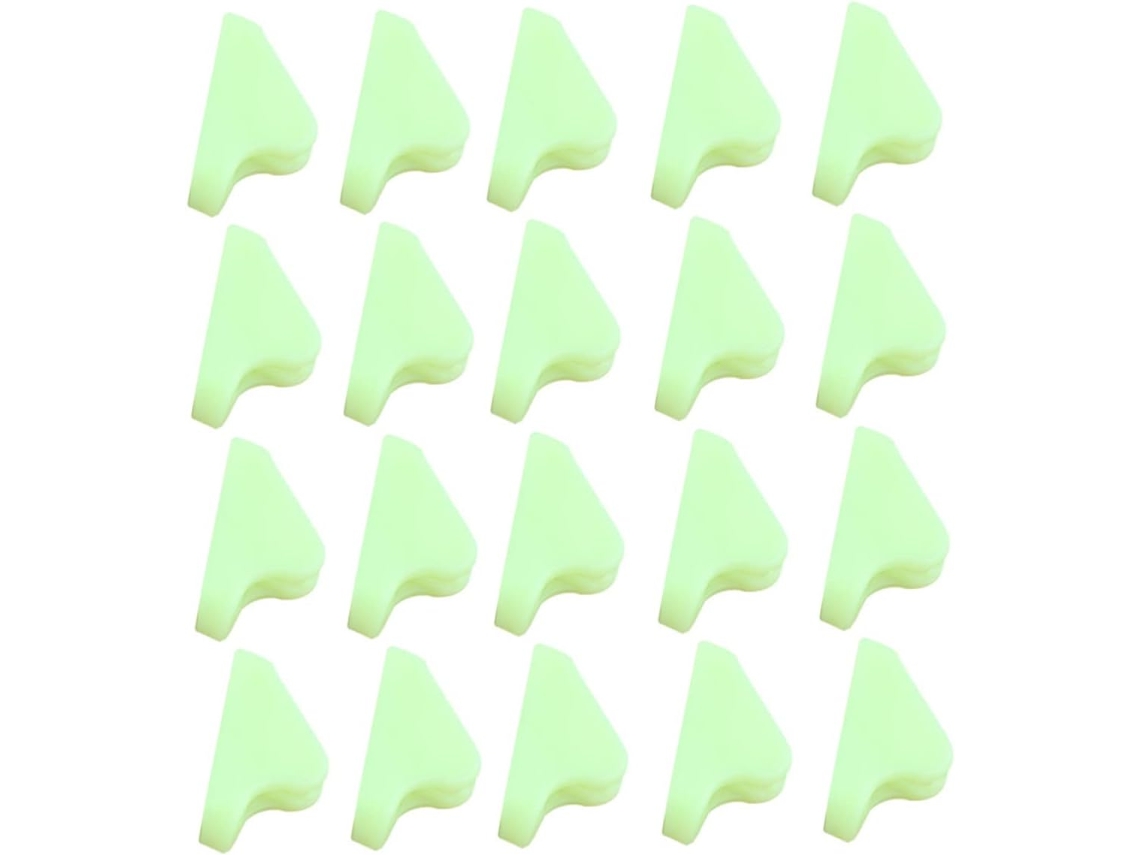 Laços De Corda Fluorescentes Verdes, Pacote Com 80 Unidades, Plástico, Laço Triangular Ajustável