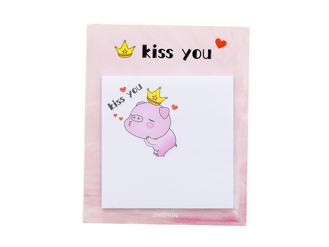 Adesivo De Porquinho Rosa Fofo Para O Coração De Uma Menina E Alunos Aquaforge (kiss You)