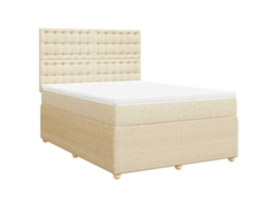Box Spring Bed, Box Spring Beds Vidaxl Creme Tecido (160 X 200 Cm)