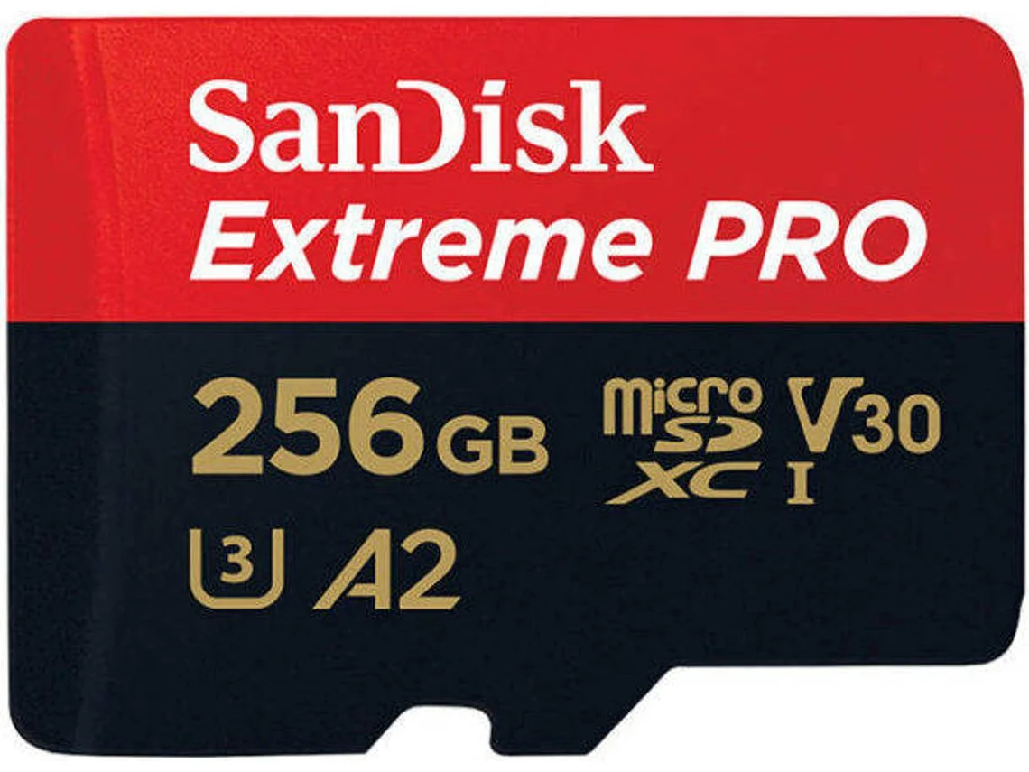 Cartão de Memória Micro SDXC SANDISK Extreme PRO (256 GB - 200 MB/s - Classe 3)
