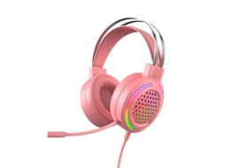 Auscultadores Rgb Oco Gaming com Fio Heavy Bass 7.1 Usb com Microfone Rosa