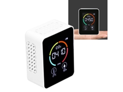 Lurelia Medidor De Qualidade Do Ar Hcho/tvoc/co2, Temperatura/humidade, Sensor Ndir, Com Visor Lcd, Bateria 1200 Mah Usb, Laranja
