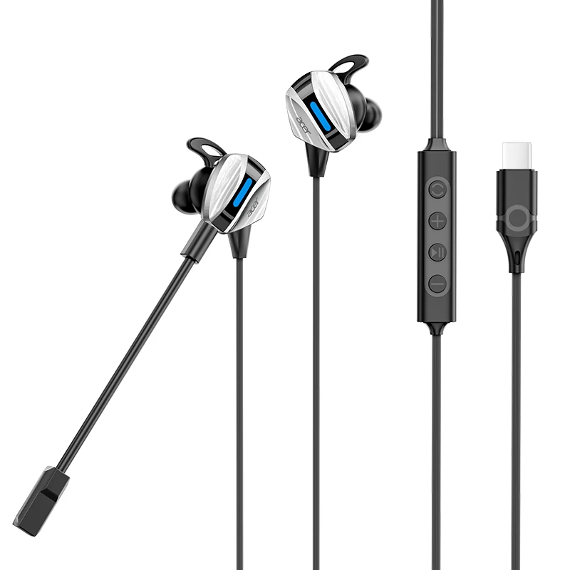 Fone De Ouvido Gamer Com Fio (tipo C) Com Microfone, Compatível Com Diversas Plataformas De Jogos.