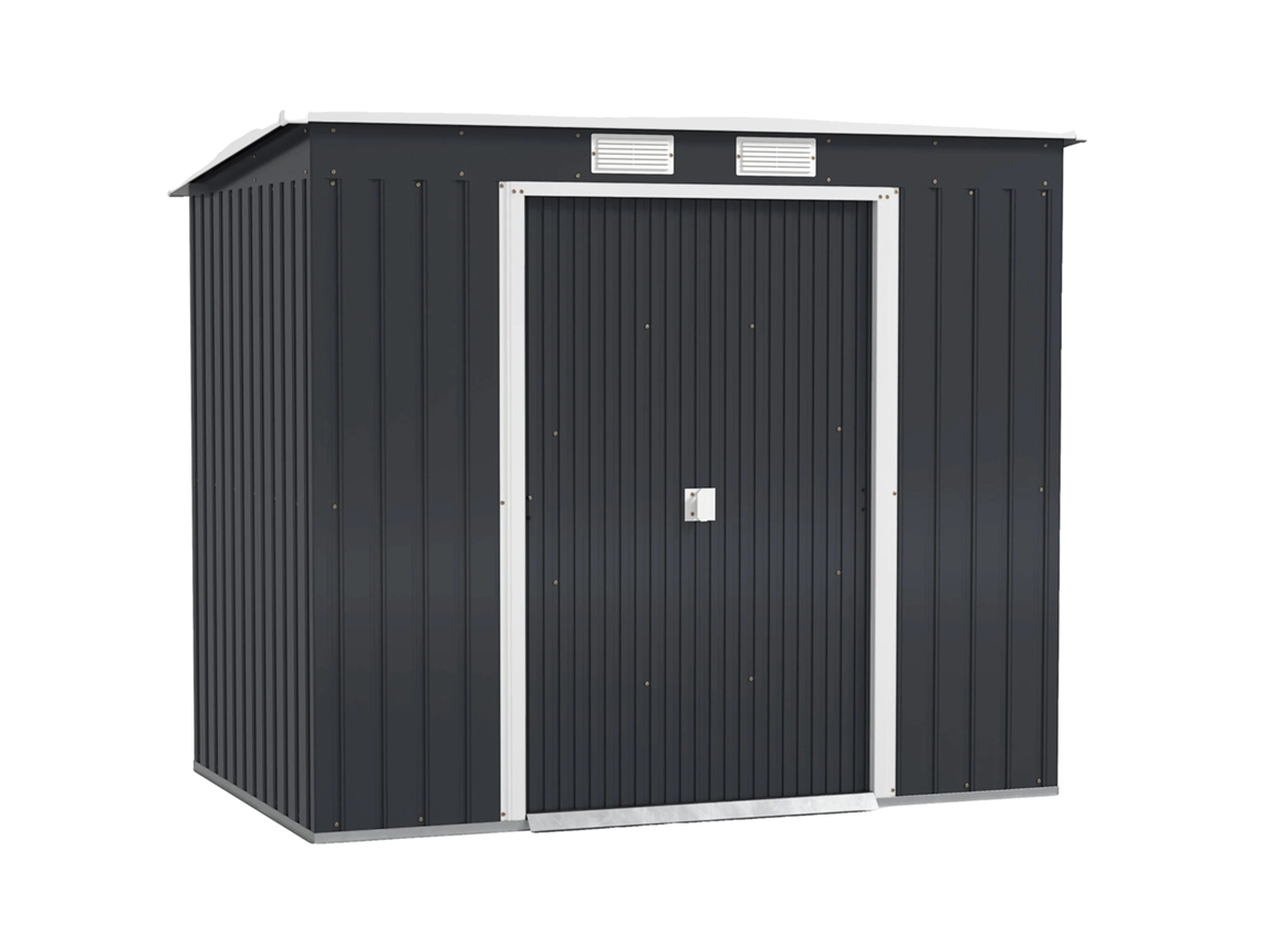 Solução De Armazenamento Externo, Construção Em Metal, Design Impermeável, Cinza Escuro