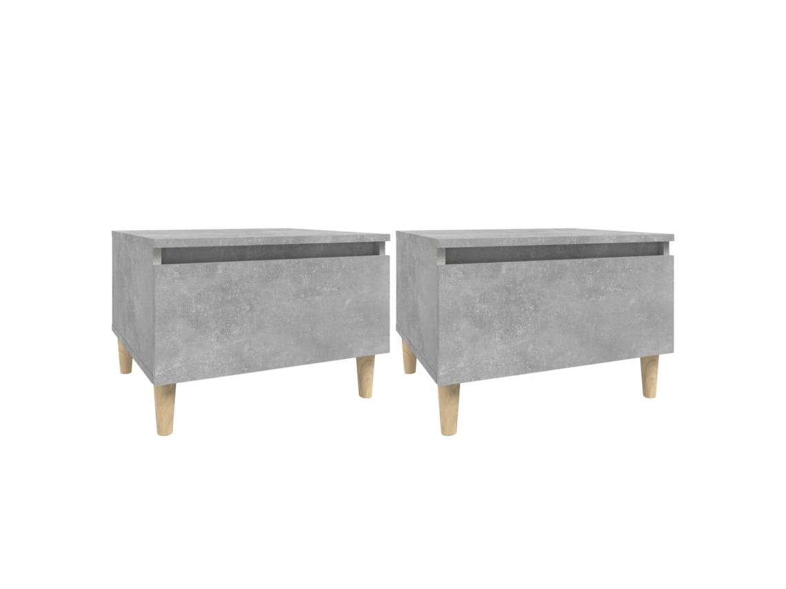 Side Table, Side Tables Vidaxl Cinzeto Madeira Processada (n/a)