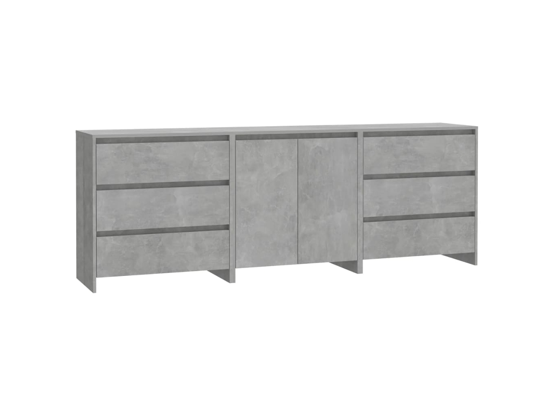 Sideboard, Sideboards Vidaxl Cinzeto Madeira Processada (n/a)