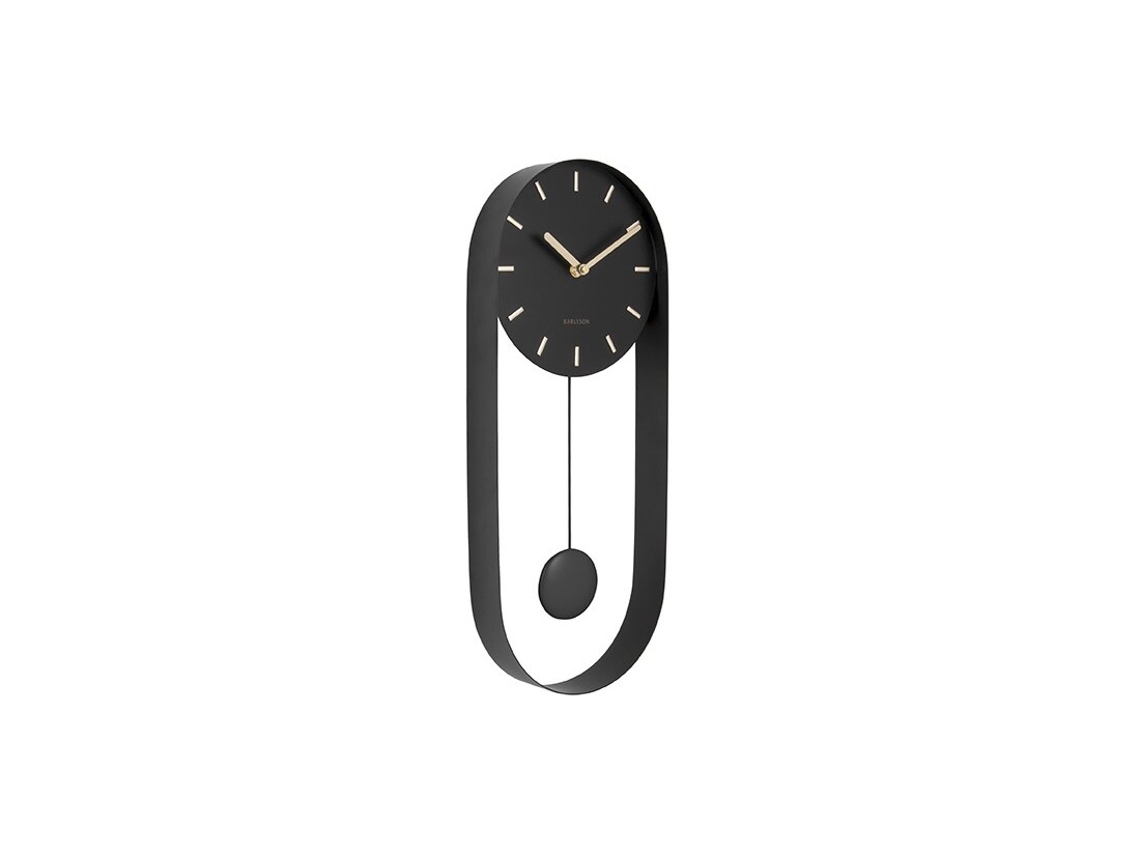 Relógio de parede em aço Karlsson Pendulum Charm