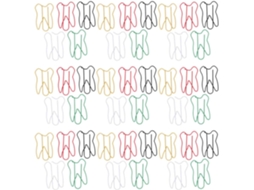 Clips genéricos para documentos e convites, 60 unidades, design com dentes variados, para artigos de papelaria e suprimentos.
