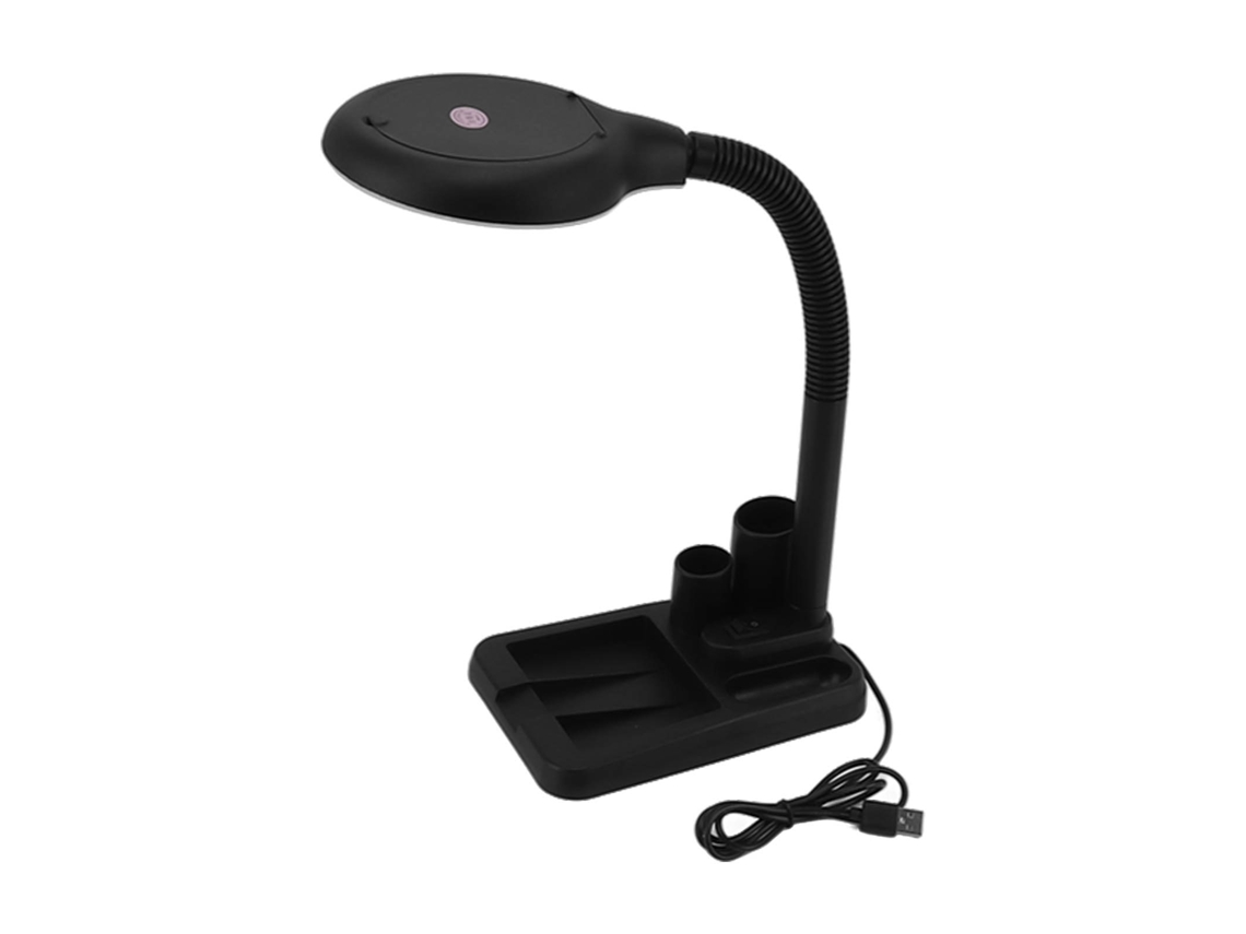 Lupa Led com Luz Ajustável 9 Níveis Brilho 3 Temperaturas Cor Pescoço de Ganso | S/MARCA