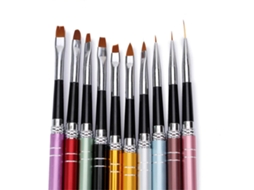 Conjunto De Pincéis Para Arte Em Unhas Com 10 Unidades Slowmoose