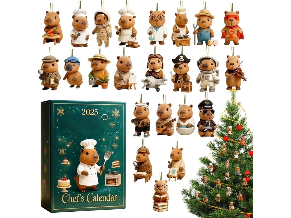 Calendário De Contagem Regressiva Para O Natal Com Figuras Acrílicas 2d |