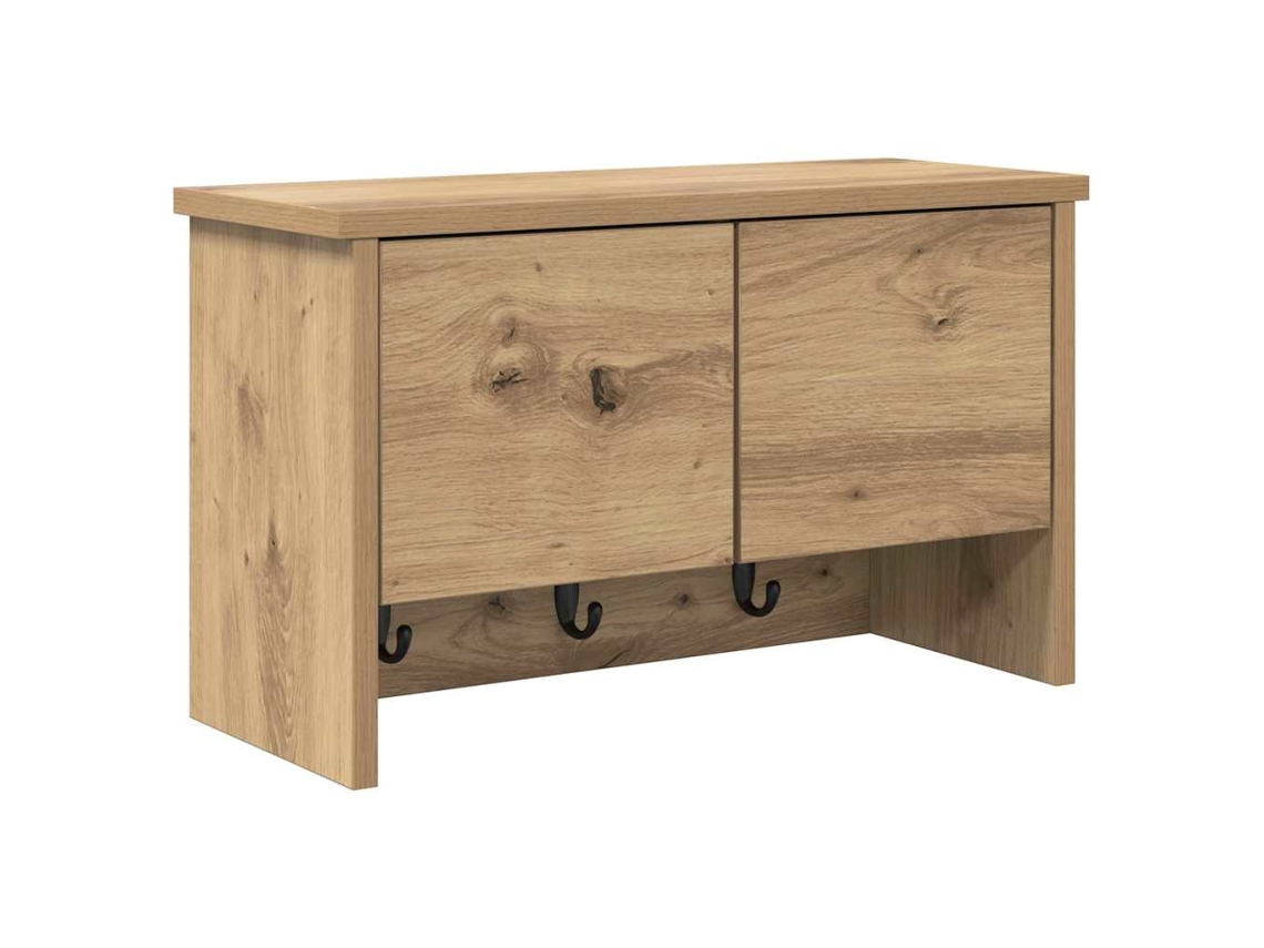 Parede Artesanal Carvalho Cabideiro 50x20x30 cm MAISON EXCLUSIVE