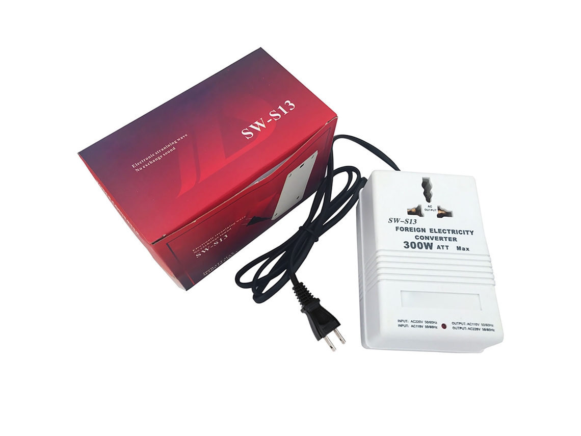 Transformador de Potência Ac 300w 220v para 110v, com Plug US