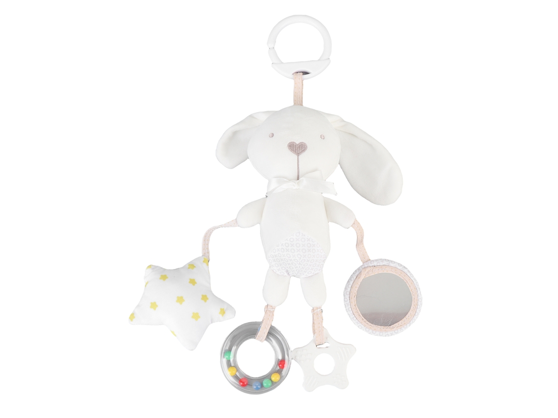 Mali brinquedo Pendurado de Pelúcia Coelho Fofo com Som Bb para Berço e Carrinho de Bebê