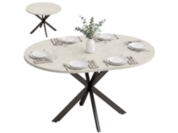 Mesa Extensível P/ 4-6 Pess., Estilo Ind. C/ Pé Aranha, Cinza
