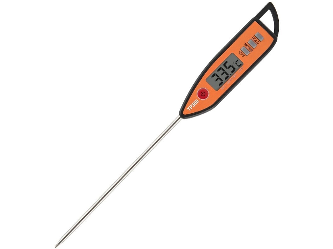 Termómetro Digital De Carne Lurelia Com Sonda Dobrável Para Cozinha E Churrasco, Retroiluminado, Preto, -50 A 300 °c