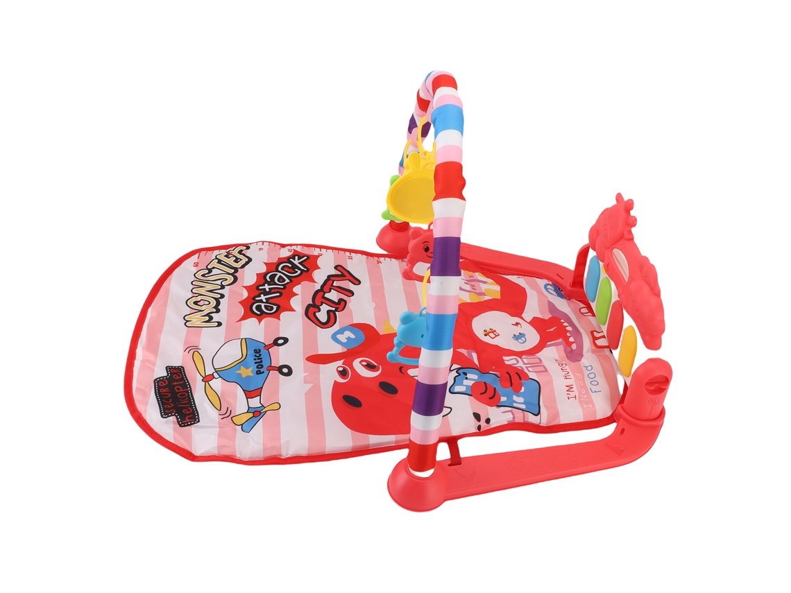 Primerox tapete de Ginástica Bebê com Piano de Pé, Brinquedos de Espelho e Ratinhos para Tummy Time