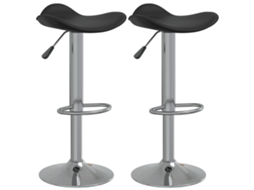 Bar Stool, Bar Stools Vidaxl Preto Couro Artificial (n/a)