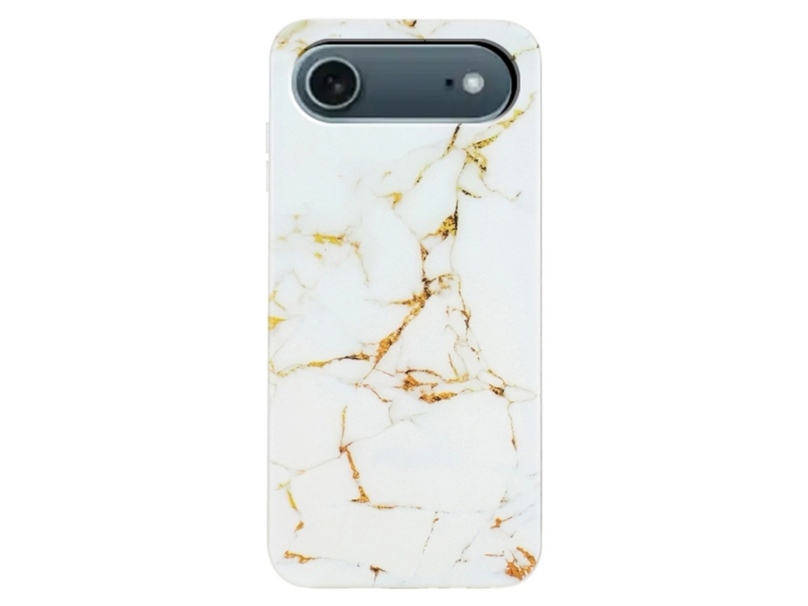 Capa Para Iphone Air Em Tpu Com Estampa De Mármore - Branca