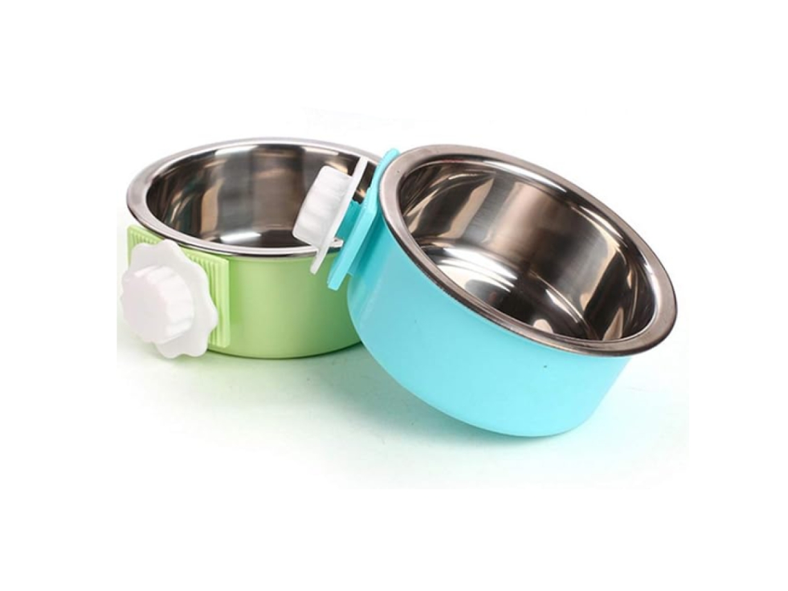 Tigela para Ração de Cachorro, Removível em Aço Inoxidável para Facilitar a Limpeza, Adequada para Animais de Pequeno Porte AQUAFORGE