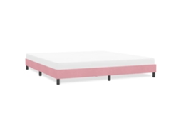 Vidaxl Estrutura De Cama Sem Colchão 180x210 Cm Veludo Rosa