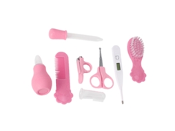Primerox kit de Cuidados Infantil Novo Bebê Tesouras Unhas Termômetro Acessórios Seguros Vermelho