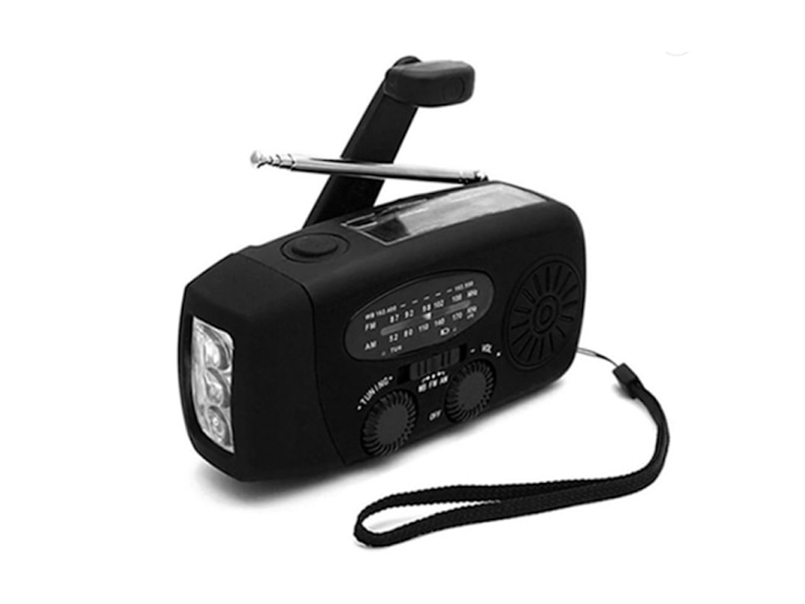 Rádio de Emergência com Manivela Solar, Lanterna e Bateria Externa de 2000mah, Cor Laranja AQUAFORGE