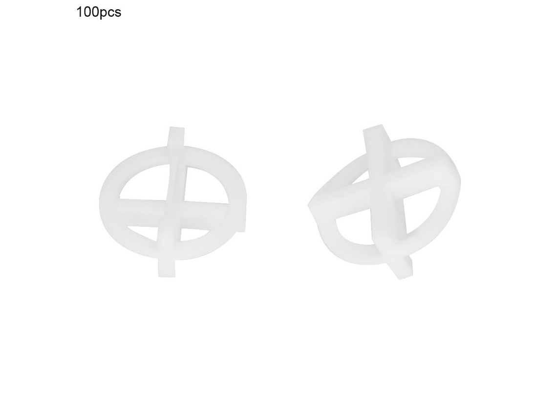 Conjunto com 100 peças de cunhas niveladoras para localização e nivelamento de pisos cerâmicos (3,0 mm)