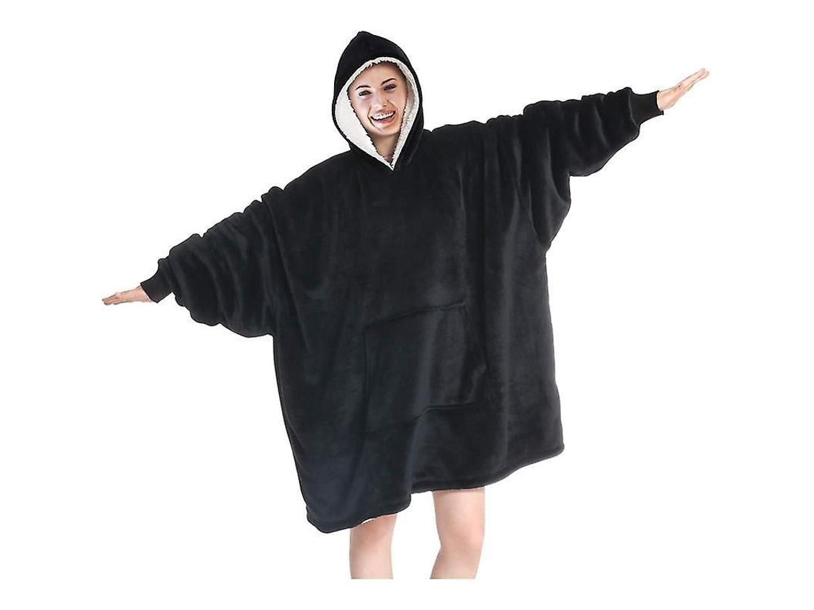 2026 sudadera com Capuz Suave e Quente para Inverno, Manta Oversize de Felpa Coral Reversível