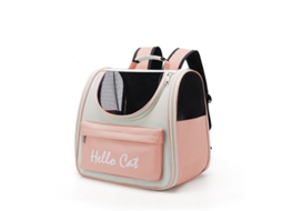 Mochila de Transporte para Animais de Estimação AQUAFORGE dobrável até 8 Kg rosa