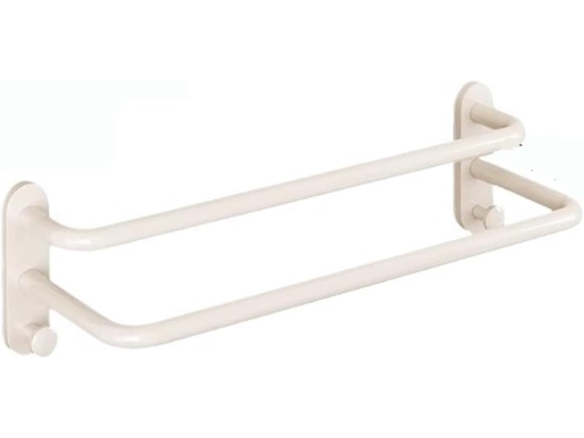 Suporte Para Toalhas Em Liga De Alumínio Branco, Sem Necessidade De Furar, Acessório Para Banheiro, Prateleira De Parede