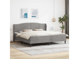 Vidaxl Estrutura Da Cama Cinzento-claro 200 X 200 Cm Veludo