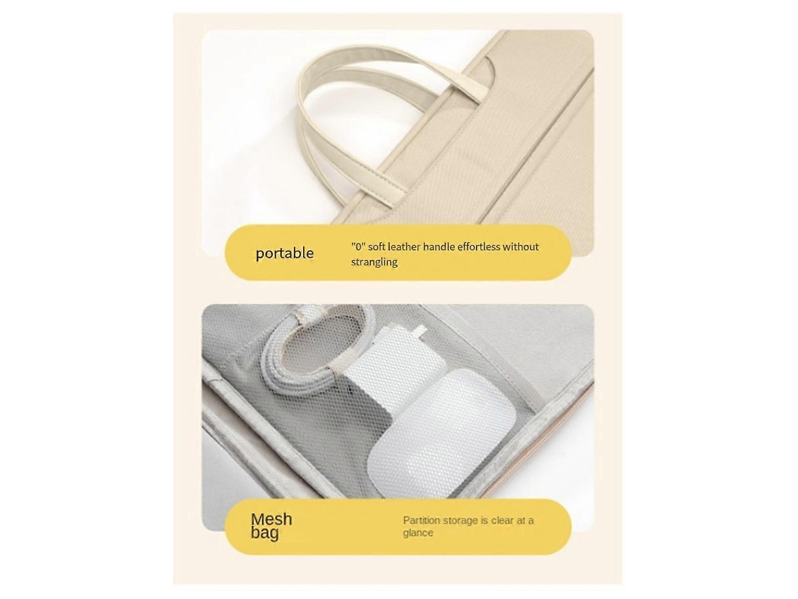 Capa Para Tablet De Alta Capacidade De 15,6 Polegadas, Capa Para Laptop Portátil, Bolsa Para Laptop Cáqui Slowmoose