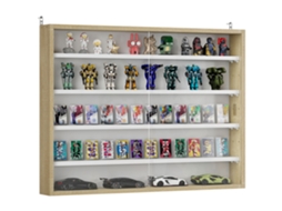 Vitrine de Parede Madeira com Prateleiras Ajustáveis 80x9,5x60cm Branco S/MARCA