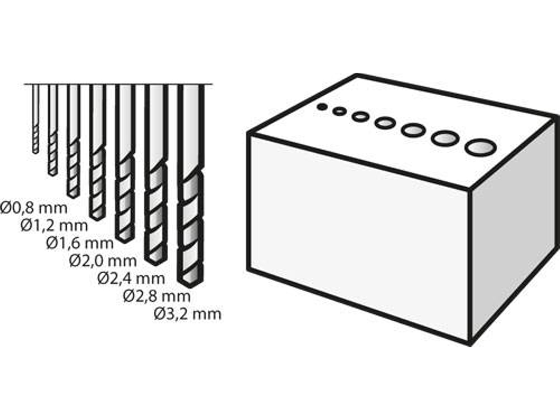 Conjunto de 7 Brocas de Precisão BOSCH 628