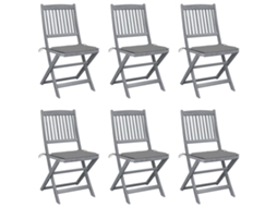Folding Chair, Folding Chairs Vidaxl Cinzeto Madeira De Acácia (n/a)