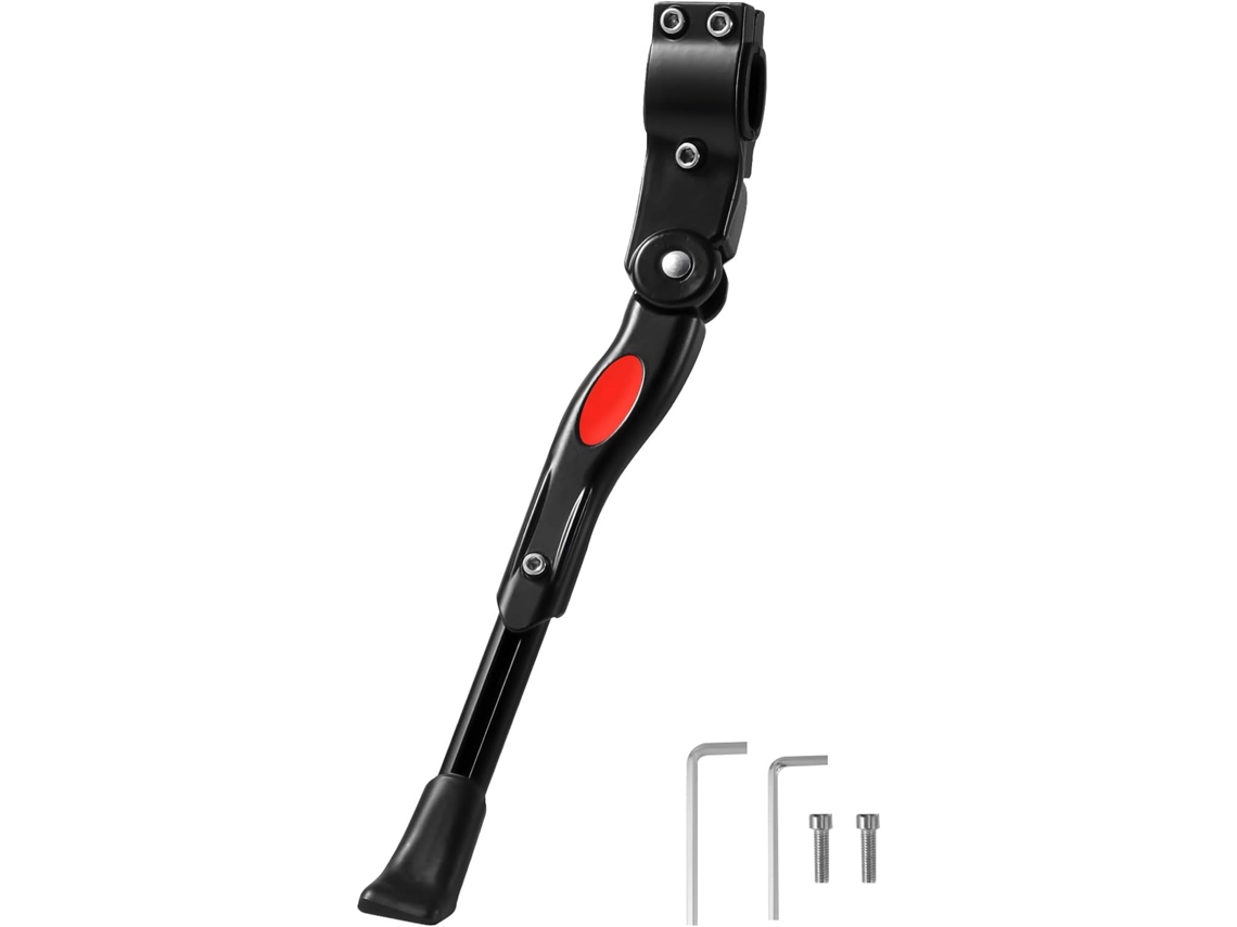 Suporte Lateral Alumínio Ajustável Preto 24 27 com Pé Borracha Antiderrapante para Bmx/700c/mtb ZYBLSSBB