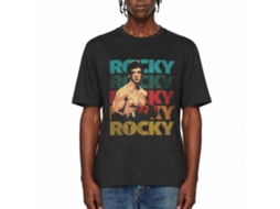 Rockinstone Rocky Movie 70's Color Heather Black Adult T-shirt Size:l