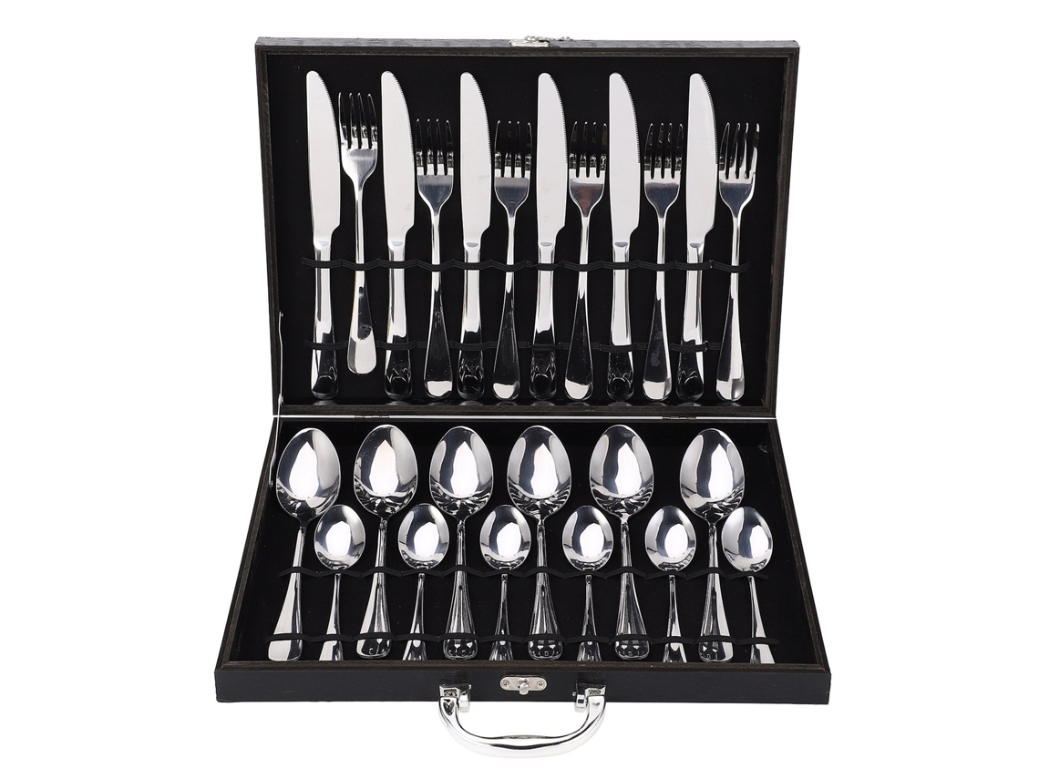 Conjunto de Talheres LAXISCREED Inox 304 24pcs 6 Pessoas